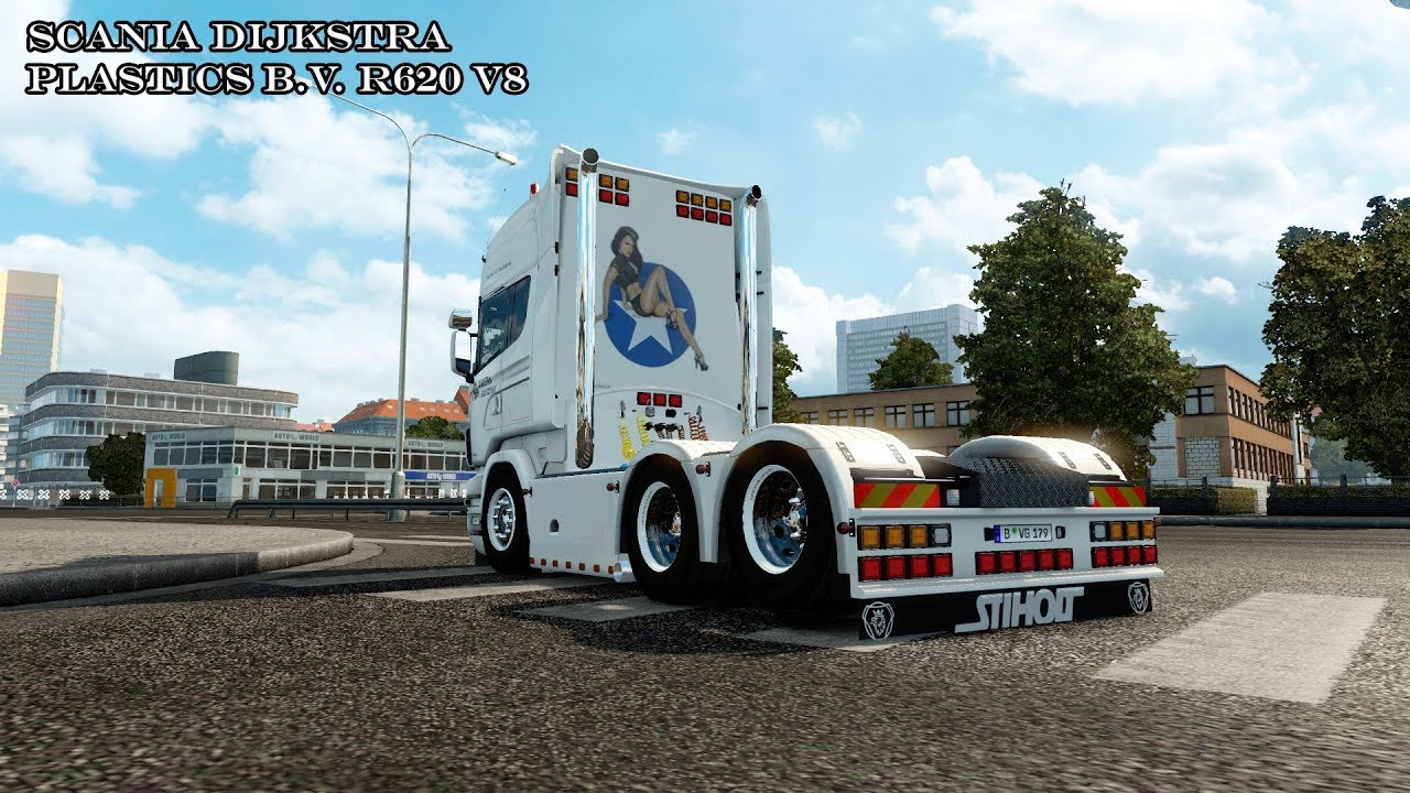 Euro Truck Simulator 2 # Scania DIJKSTRA PLASTICS B.V. R620 V8 (แต่งรถกันเถอะ # 39 )