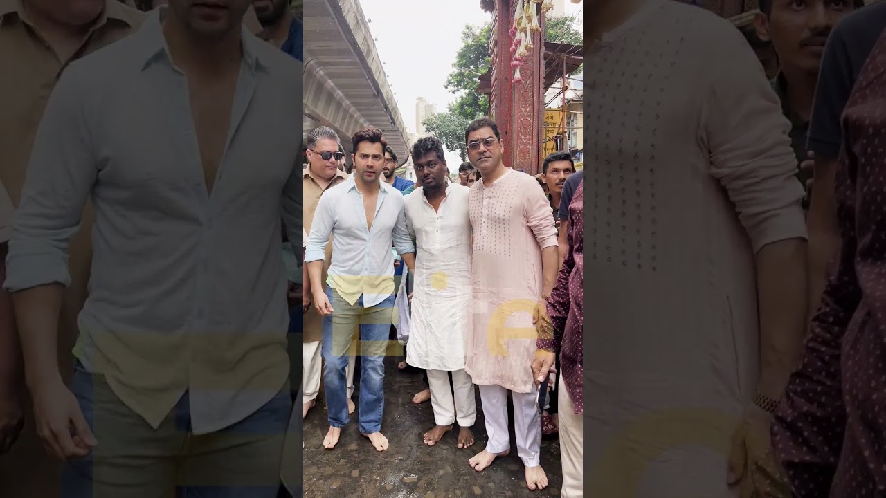 Varun Dhawan, Murad Khetani and Atlee at Lal Bagh Cha Raja for Darshan