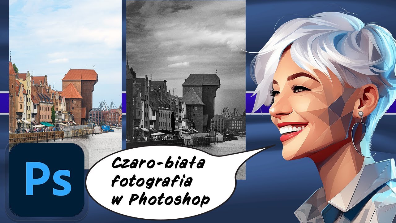 Jak w photoshop przygotować czarno białe zdjęcie w stylu analogowej błony fotograficznej z ziarnem?