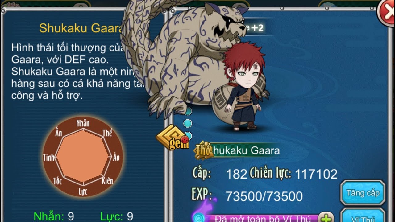 Ninja Rebirth - Gaara Shukaku Transcend 2 - Arena team skill+ review