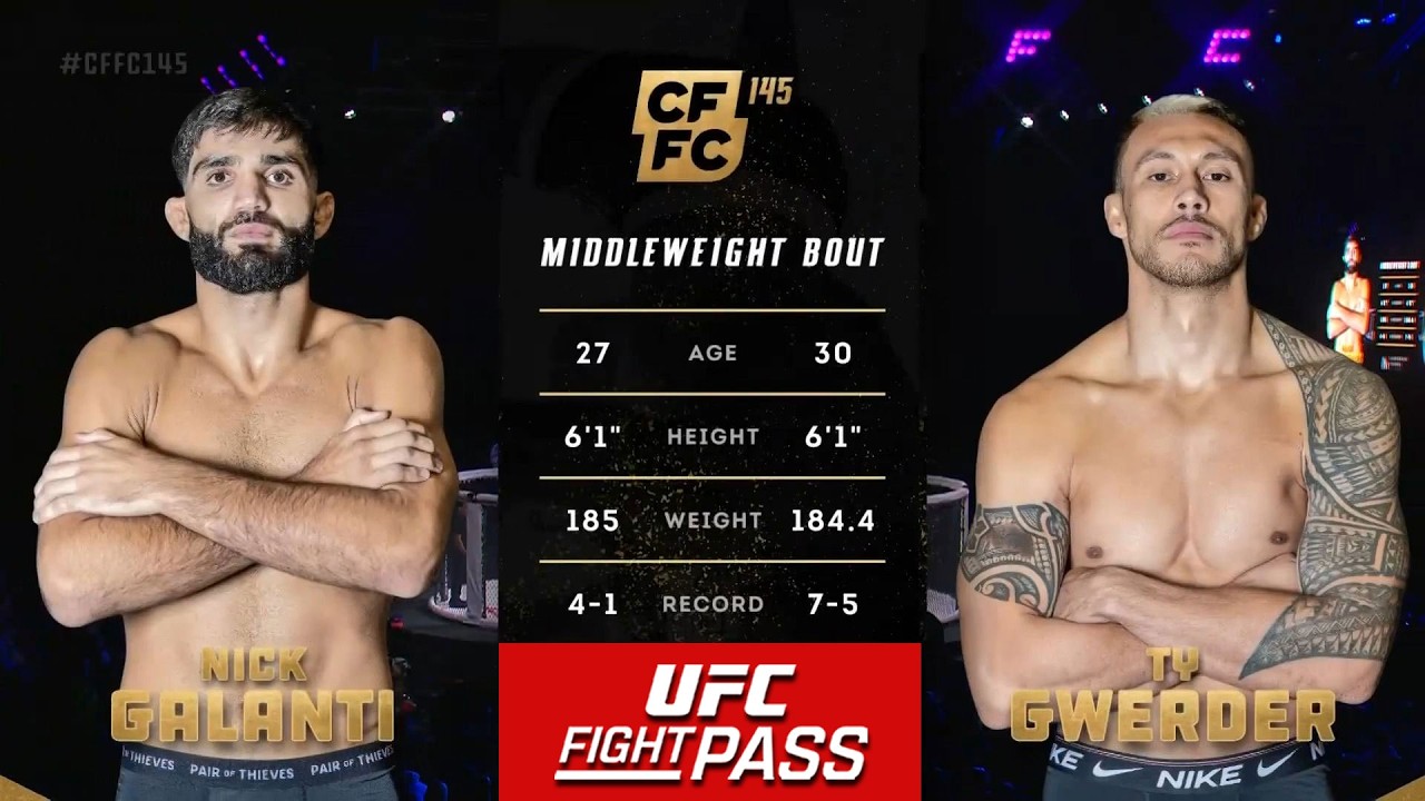 Cage Fury 145: Nick Galanti vs Ty Gwerder | August 30, 2025