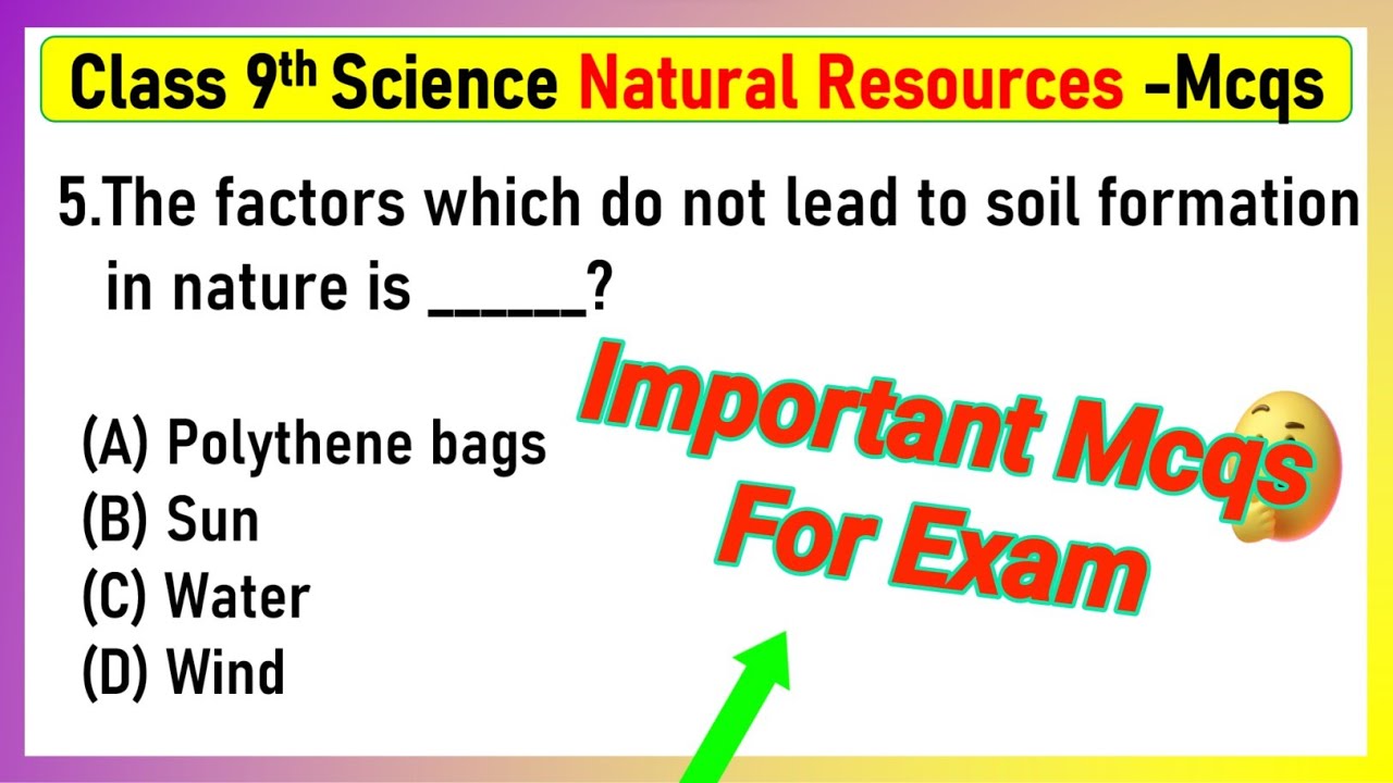 MCQ Questions for Class 9 Science Chapter 14 Natural Resources with Answers | Natural Resources