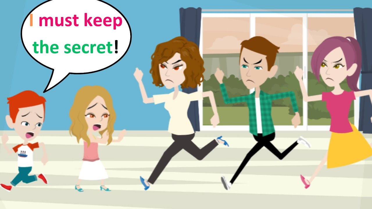 Lucas has to hide his secret - Animated English Funny Story - Lucas English