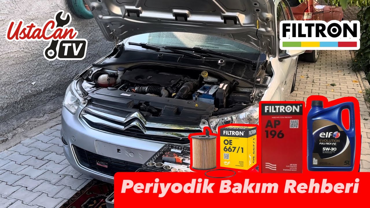 Citroen C-Elysée & Peugeot 301 1.6 HDİ Motor Yağ & Filtre Değişimi | Hızlı ve Pratik Bakım