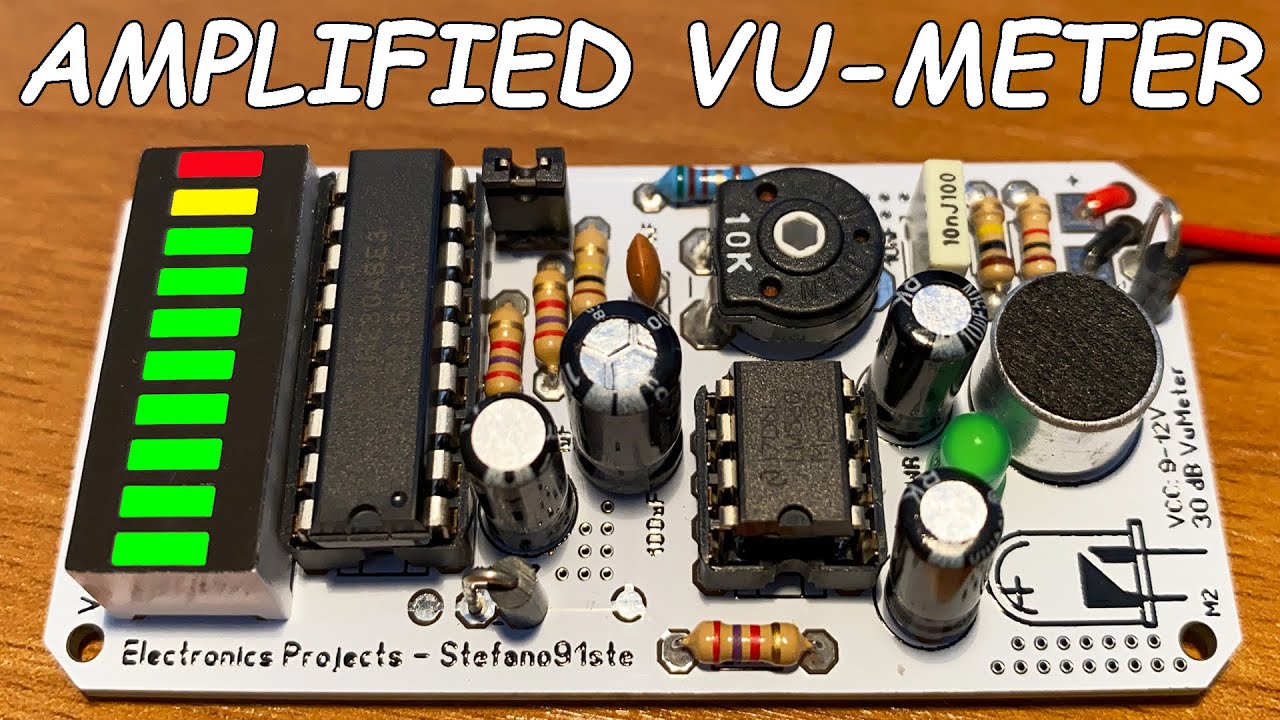 LED Vu-Meter with Microphone LM3915 & LM386 - PCB Tutorial