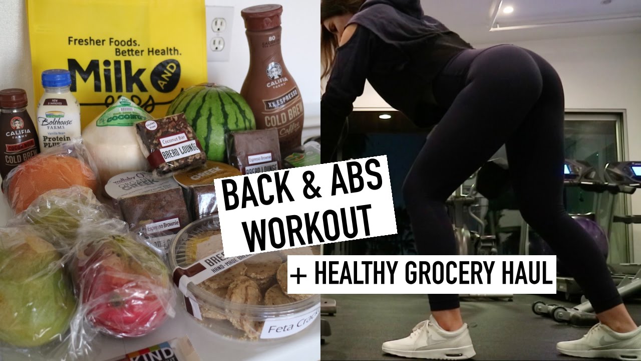 BACK & ABS WORKOUT | HEALTHY GROCERY HAUL | HOLIDAY TRAVEL PLANS