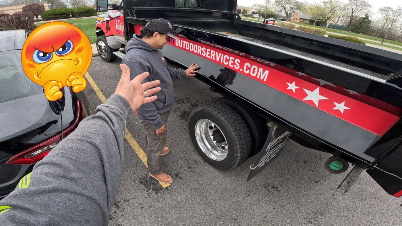 He put a HUGE SCRATCH in my BRAND NEW TRUCK!!! 😡