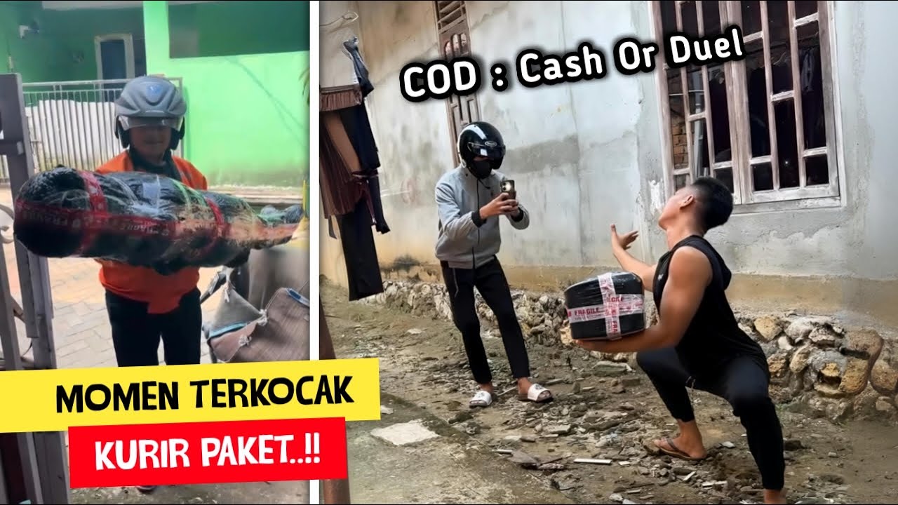 COD = Cash Or Duel..!! Inilah Deretan Momen Kocak Yang Dialami Kurir PAKET - Pt.17