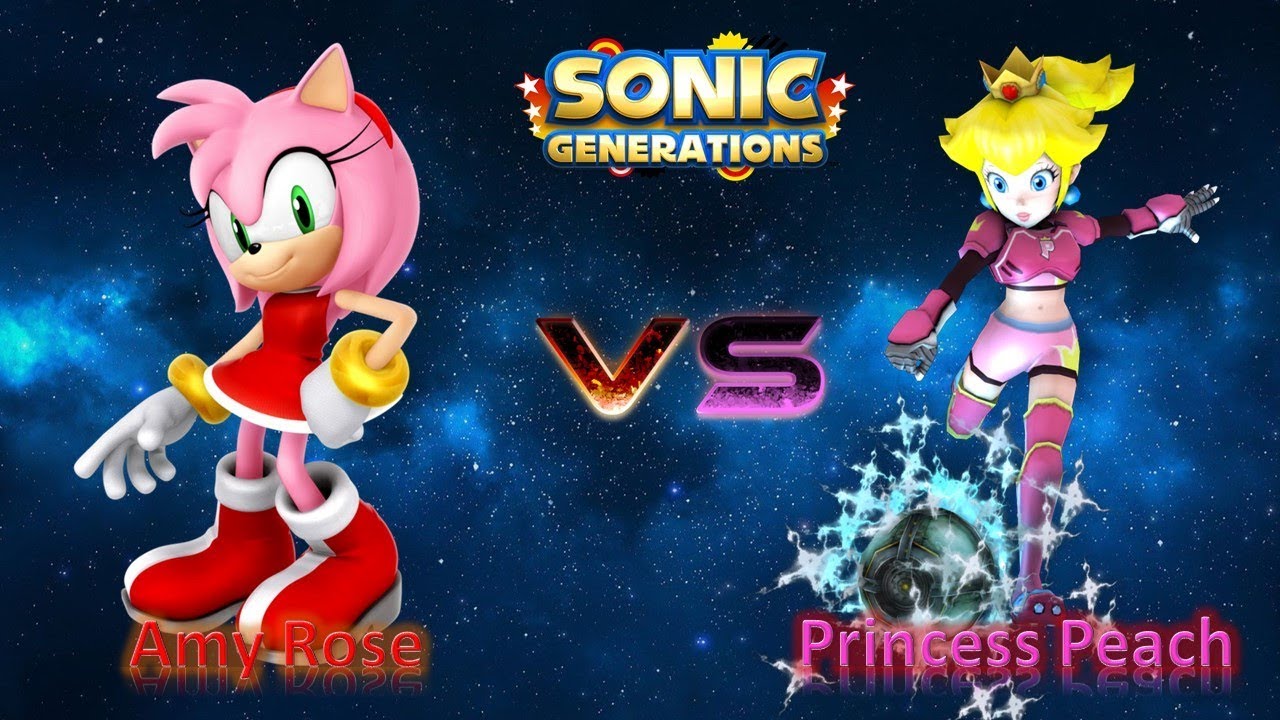 Sonic Generations Mod Part 196_ Amy Rose VS Princess Peach (1080p60fps)