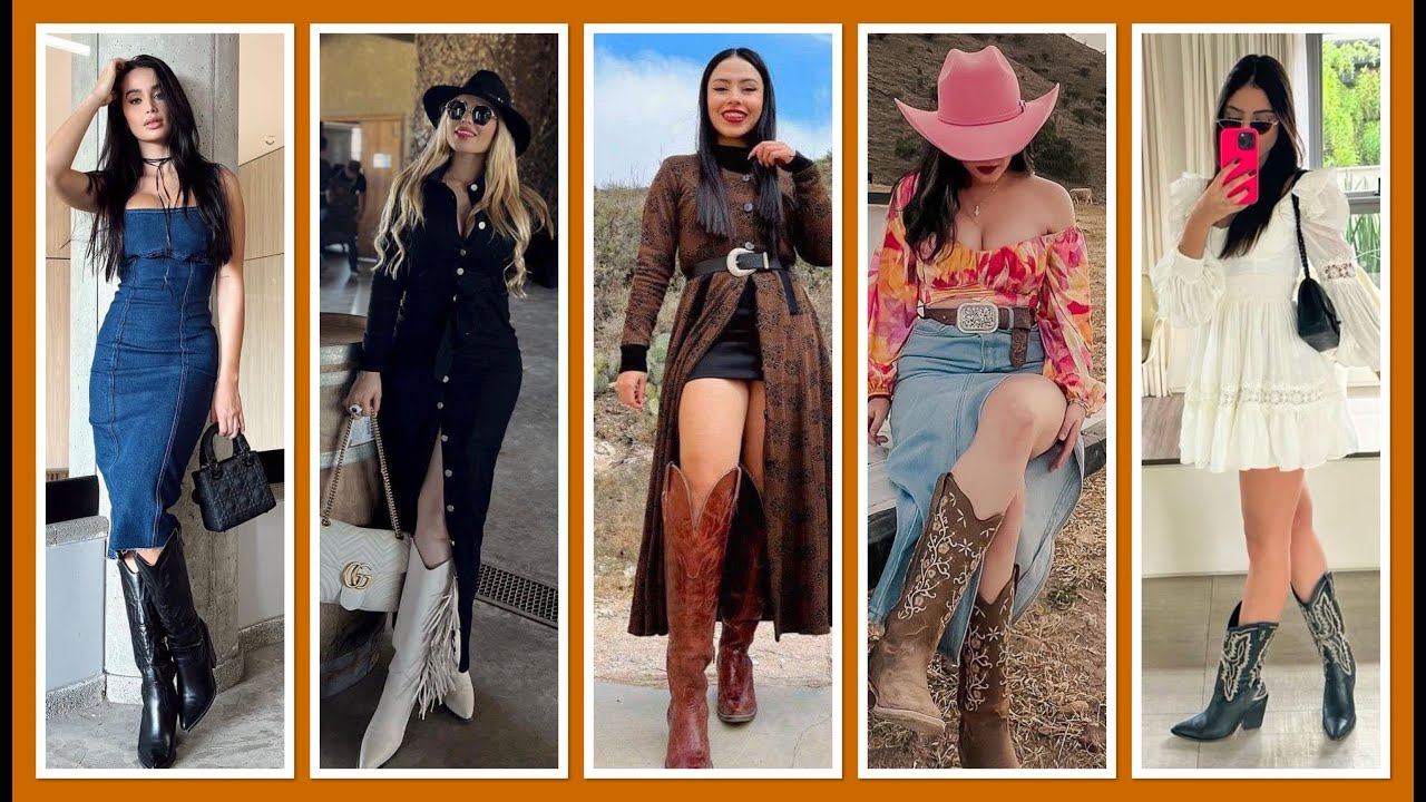 Hermosos outfits con botas vaqueras 👢 🤠 ideas que te encantarán 😍