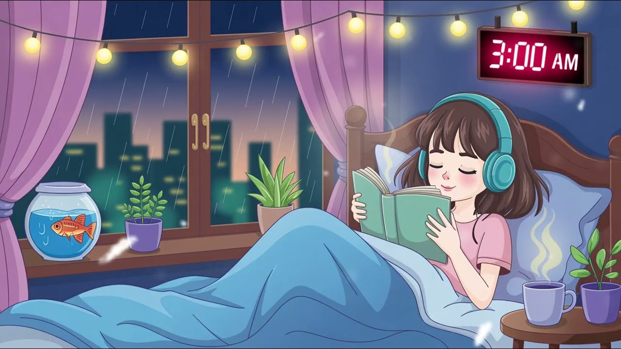 Cozy Rainy Night – Lofi Beats & Reading Vibes for Deep Sleep & Relaxation #lofisleepmind #lofi