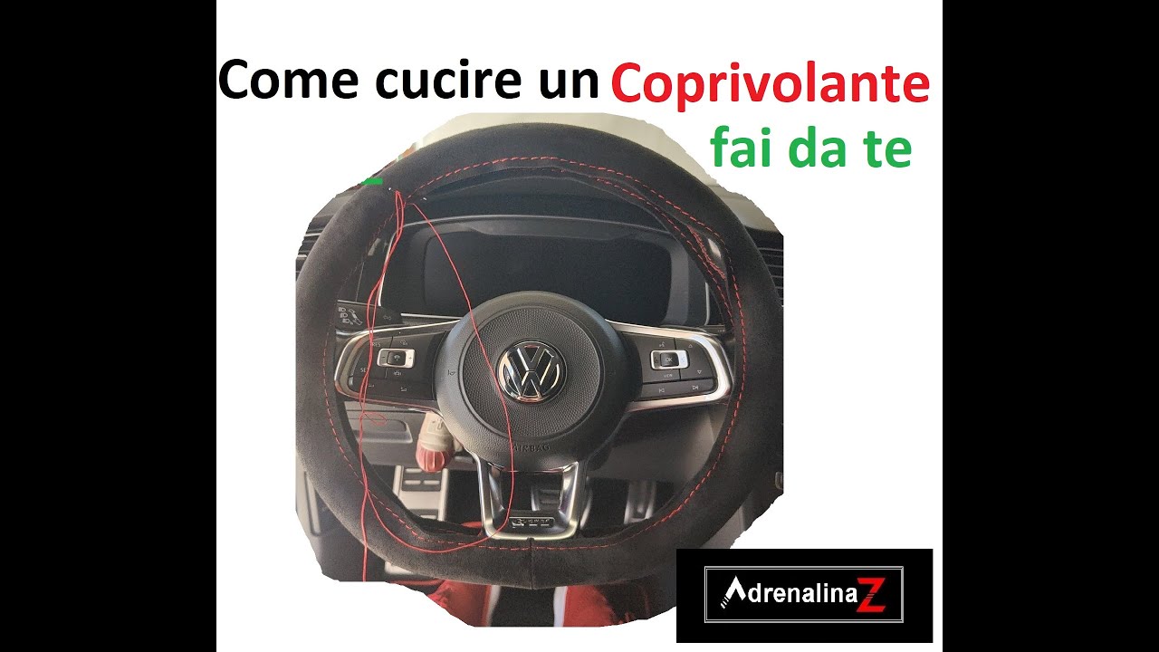 Come cucire un COPRIVOLANTE in alcantara su qualsiasi sterzo di qualsiasi tipo di auto, LOOK SUPER!!