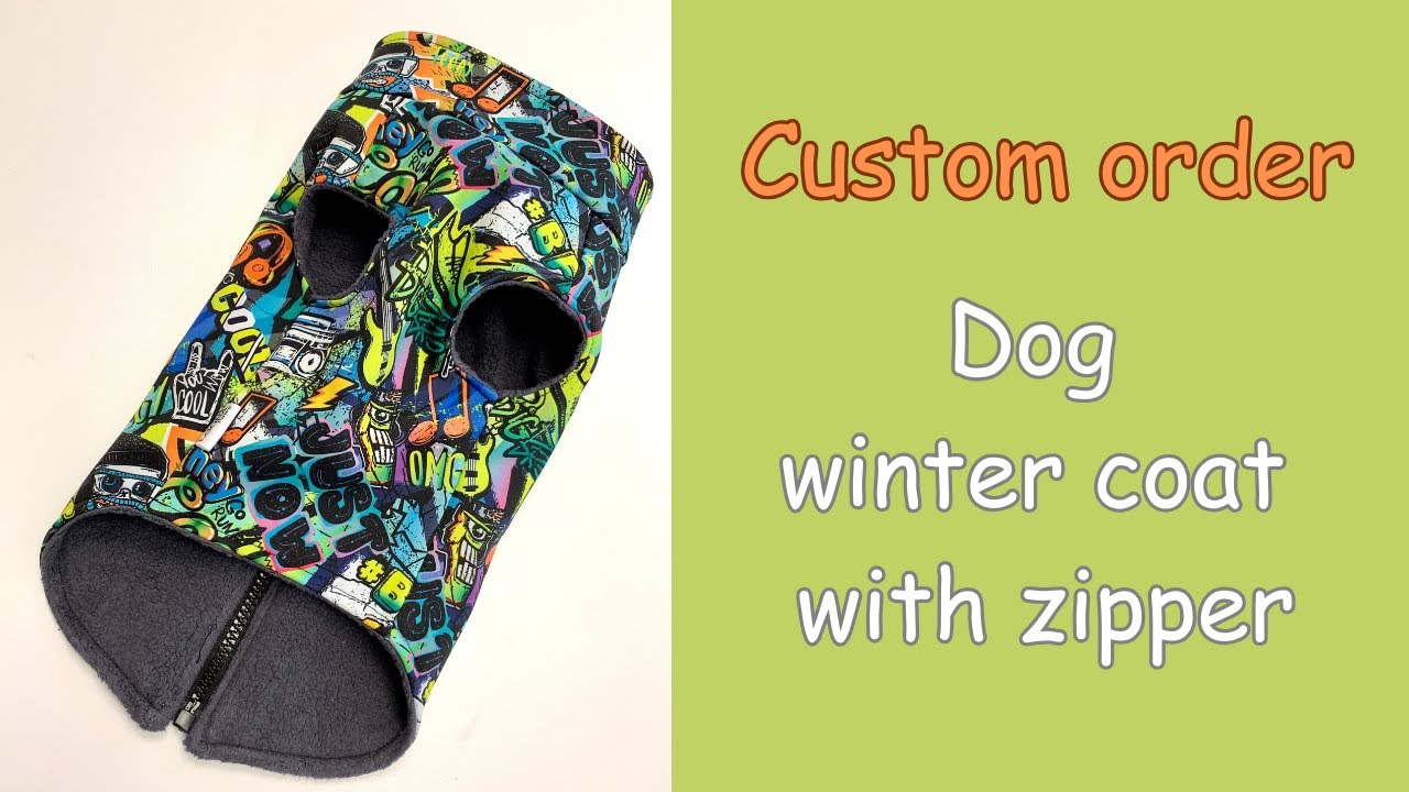 Sewing custom order with me/dog winter coat with zipper