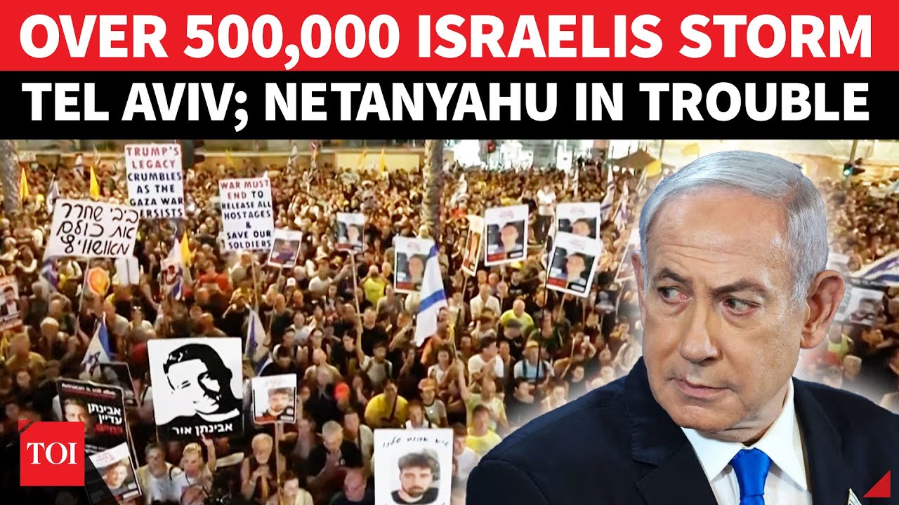 Netanyahu In Hiding? 500,000+ Israelis ROAR In Tel Aviv Against Relentless Gaza Bombing