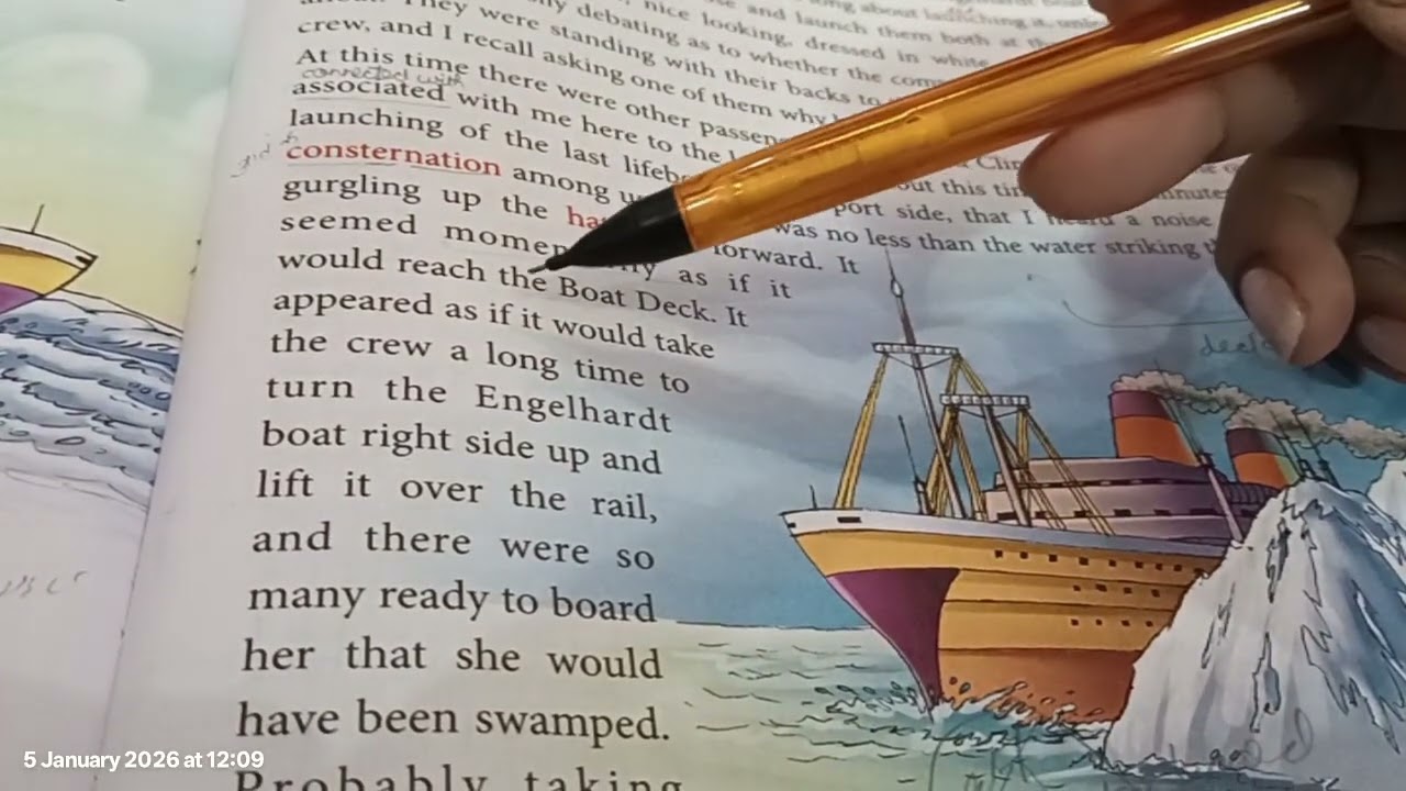 Struck by an Iceberg, class 8 Sparrow explanation in Hindi part 2#Titanic 