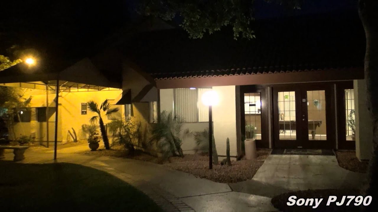 Sony CX430 and Sony PJ790 night light recording comparison