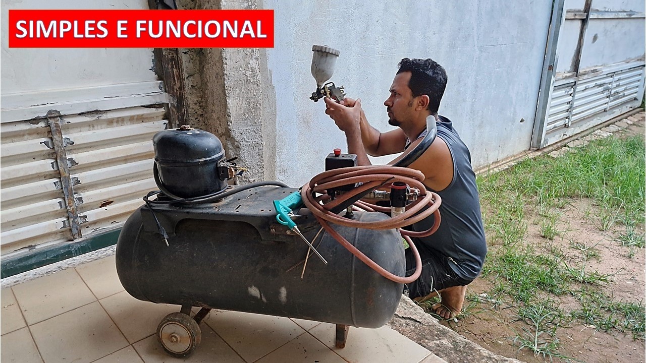 compressor de geladeira simples e útil, fácil de fazer, o verdadeiro ganha pão.