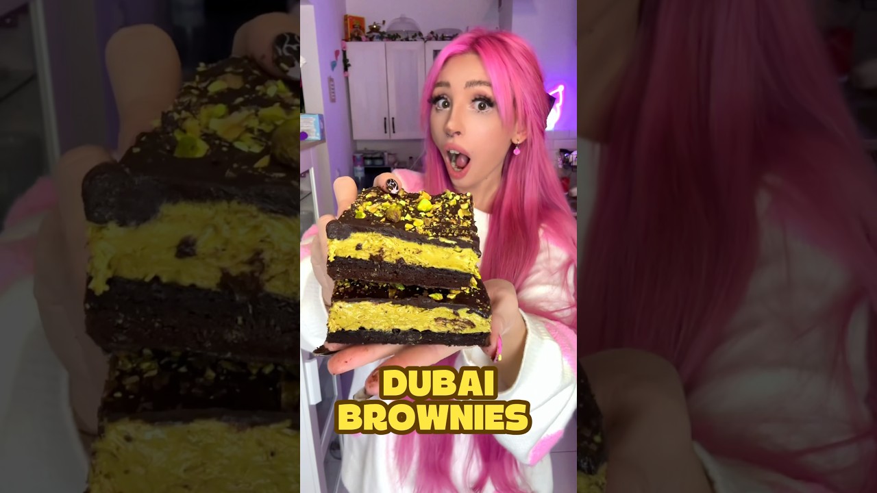 DUBAJSKIE BROWNIE! 🤑🍫😮 #dubaichocolate #dubajskaczekolada #brownie #brownies #pistacje #przepisy