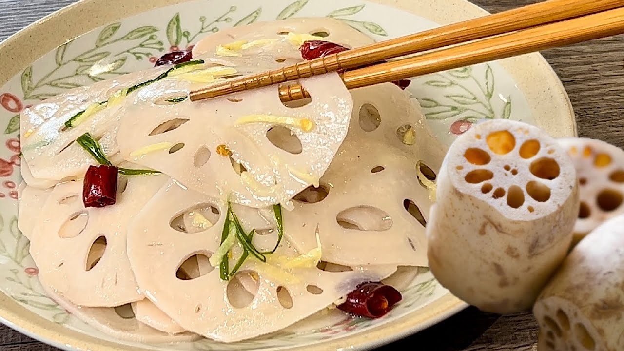 素食Vegan《涼拌蓮藕｜Lotus Root Salad》蓮藕怎麼做才好吃？潔白不變色，脆爽有訣竅！能拌得更入味 ！