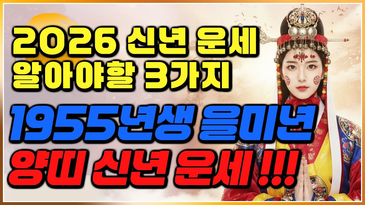 1955년생 을미년 양띠 2026년 신년 운세 부드럽게 시작, 정확히 마무리하면 달라집니다