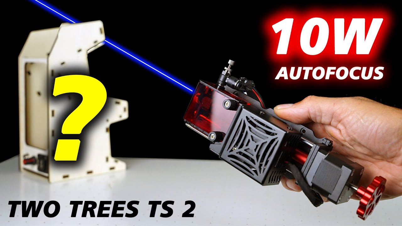 FINALLY!! Laser engraving with AUTOFOCUS, BIG area 450x450 Review Two trees TS2 10W