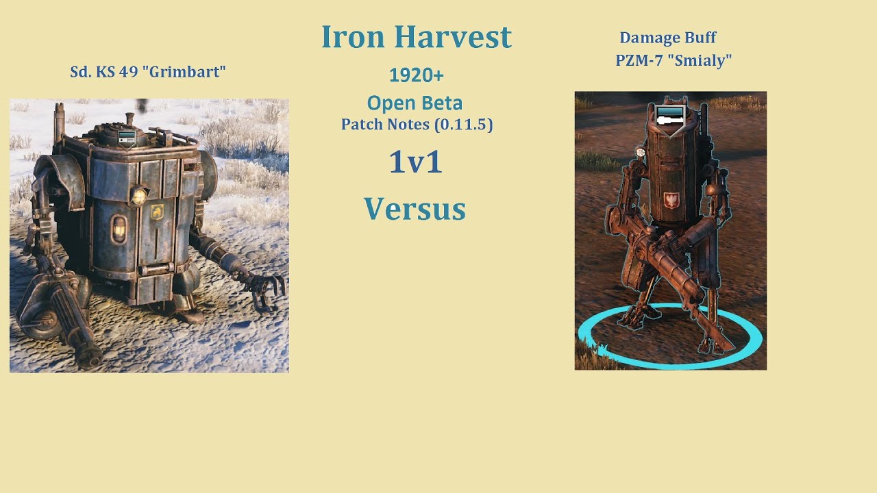 Iron Harvest-(Open Beta) (0.11.5) Sd. KS 49 Grimbart vs Buff Damage PZM-7 Smialy