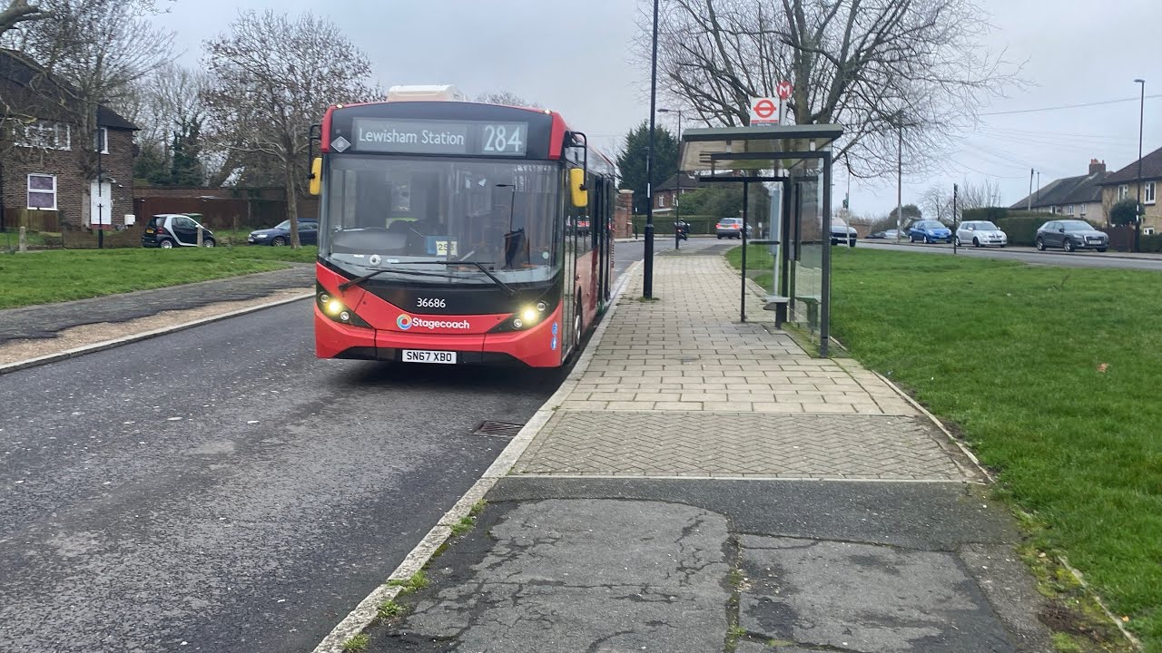 *rare + fast driver* stagecoach 36686 on bus route 284