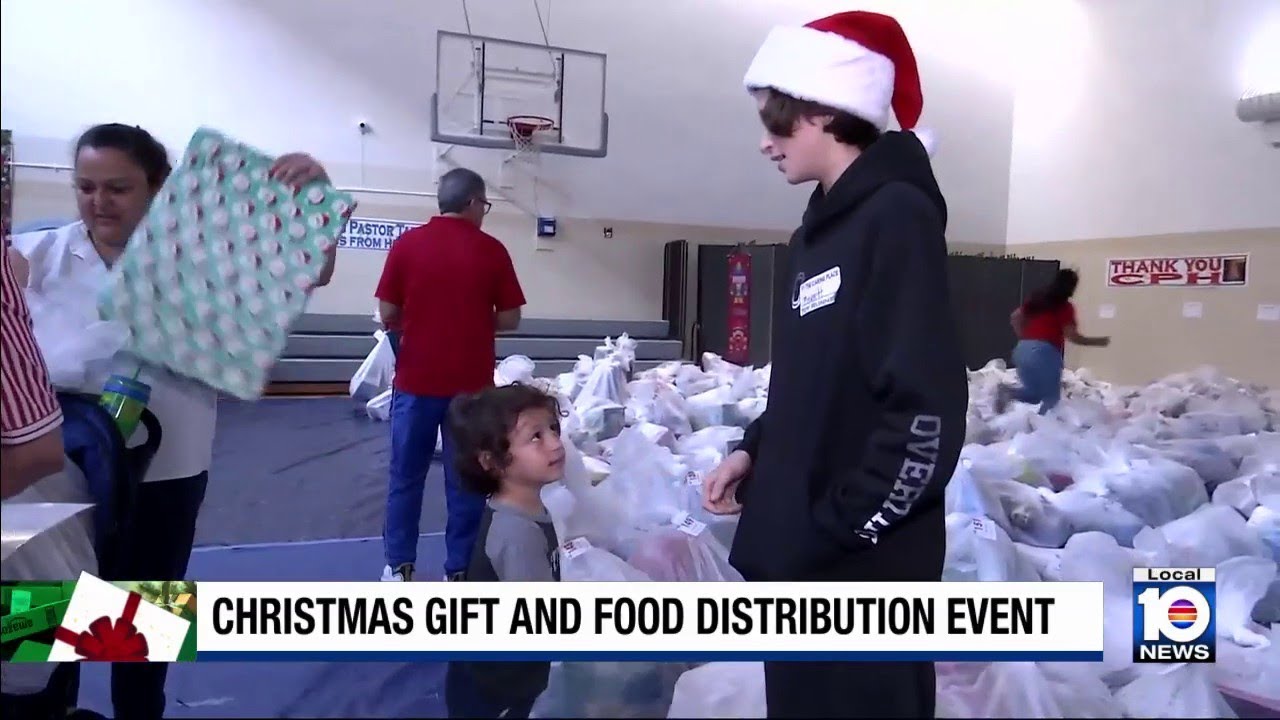 Caring Place's christmas gift and food distribution event held in Miami