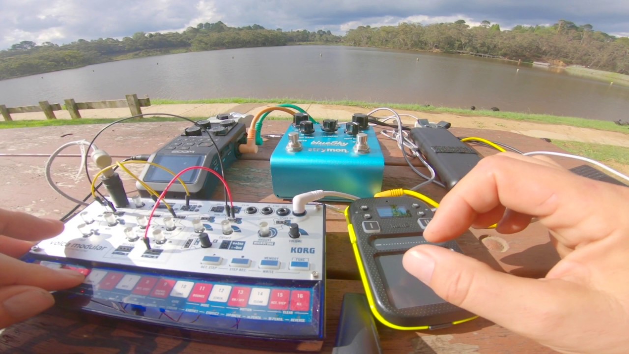 THE SHALLOW WATER: Volca Modular Ambient Lake Music - Live Outdoor Impro. Wentworth Falls Lake