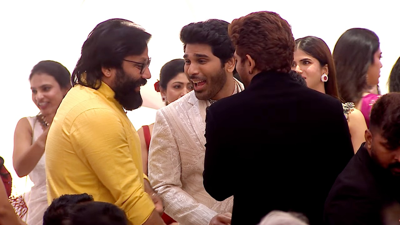 Sandeep Reddy Fun With Allu Ayan at Allu Sirish & Nayanika Pre-Wedding Reception | Allu Arjun