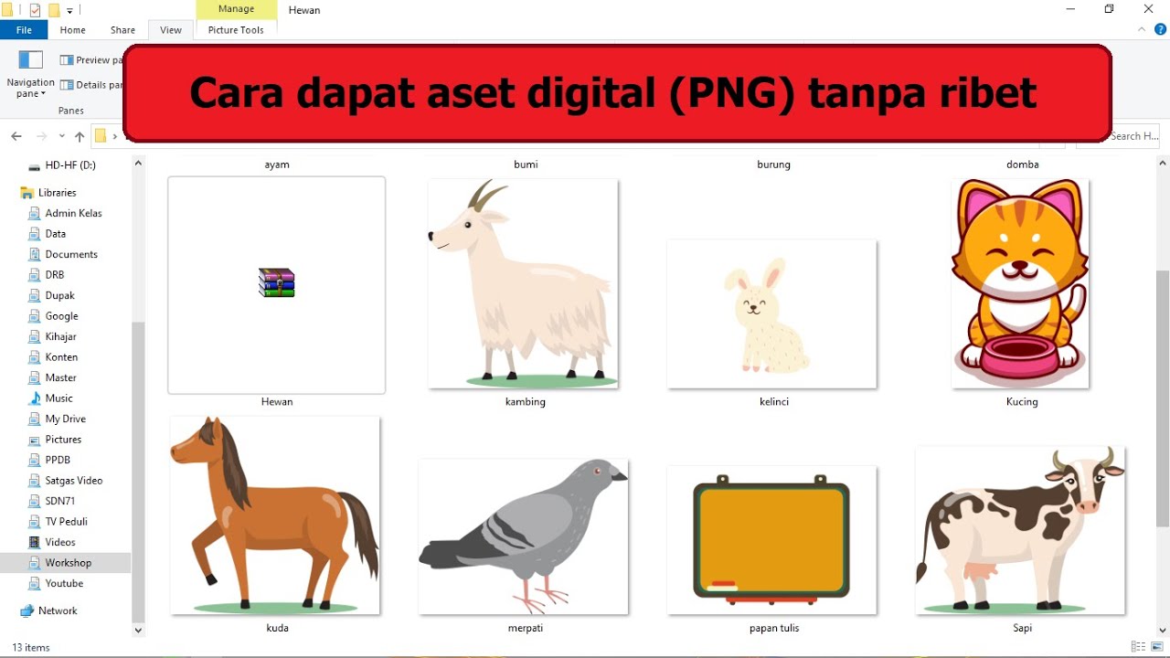 Cara dapat asset digital tanpa aplikasi tambahan