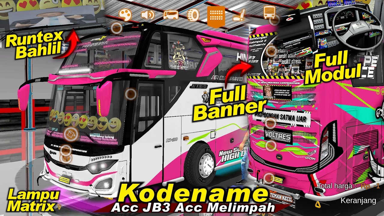 Runtex Bahlil Velocity 🤣 Kodename Acc JB3 Full Acc Melimpah❗BUSSID V4.2