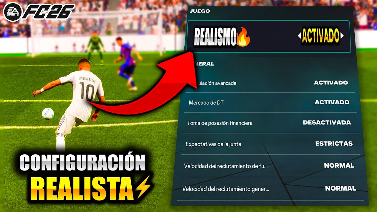 LA MEJOR CONFIGURACI&Oacute;N REALISTA de FC 26 para Modo Carrera! 😮🔥