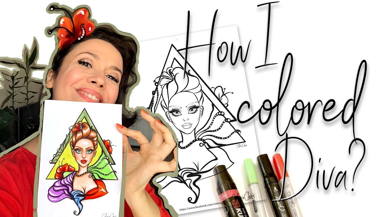 Coloring tutorial with markers /Marker kalemlerle boyama