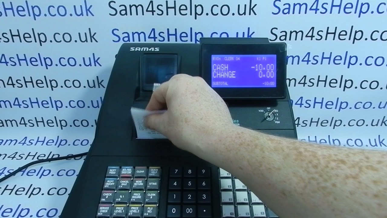 How To Issue Refunds Using MDSE Return Button Sam4S NR-500 / NR500 / NR-510RB / NR-520RB / NR520RB