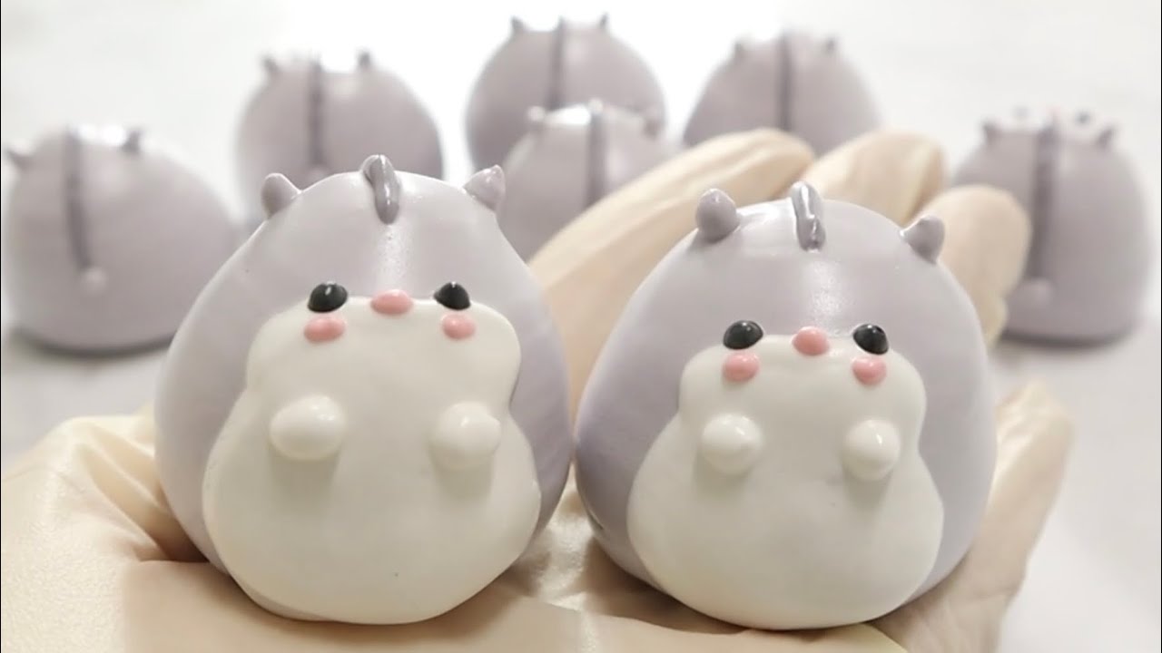 🐹미니오븐으로 햄스터 캐릭터 머랭쿠키 만들기🐹 Making a hamster meringue cookie with a mini oven