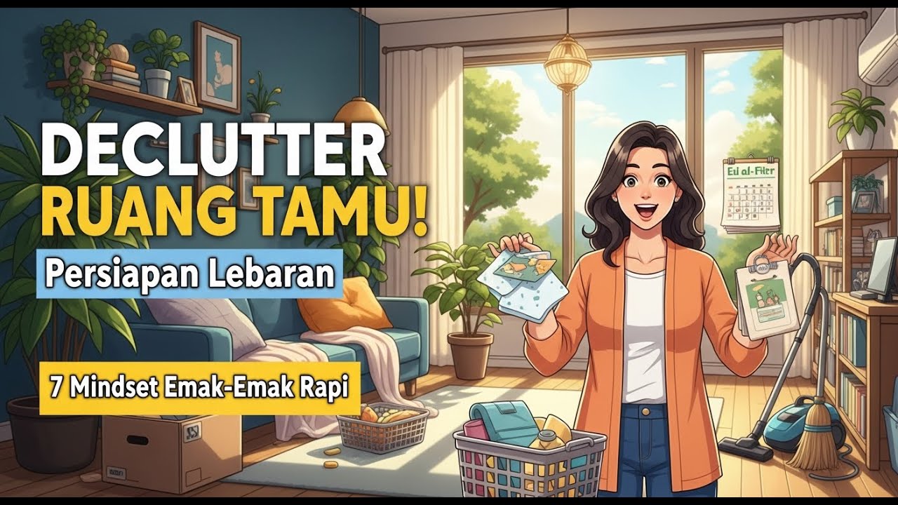 Declutter Ruang Tamu Persiapan lebaran? Ini 7 Mindset Emak-Emak Rapi