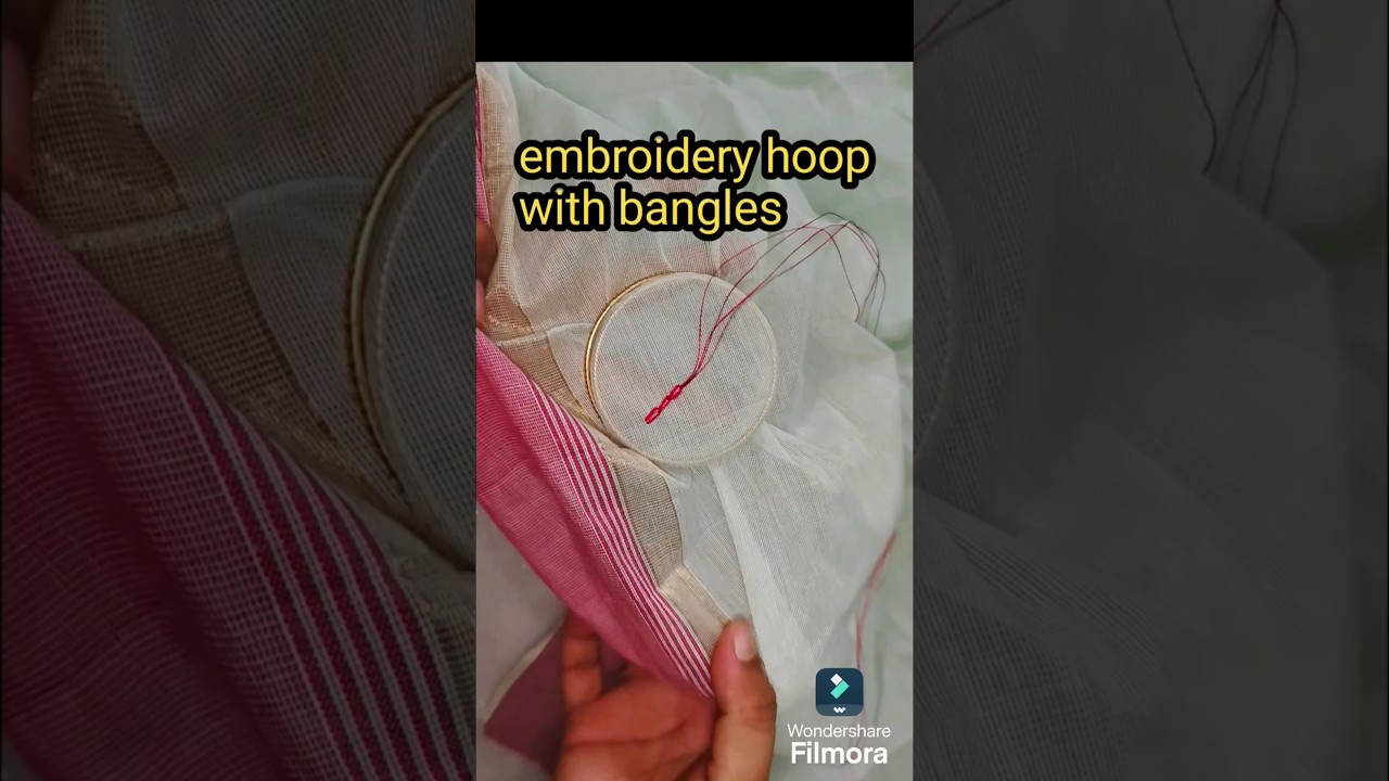 Diy embroidery hoop using old bangles | no embroidery ring problem solved reuse bangles as frame
