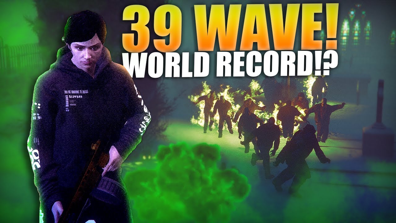 We've Reach 39 Waved In GTA Online Zombie Survival!, WORLD RECORD!? (we're dying)