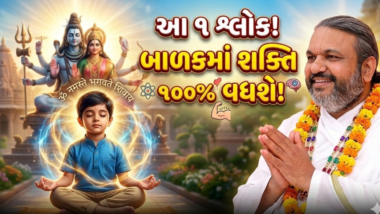 આ એક શ્લોકના ઉચ્ચારણ માત્ર થી તમારા બાળકમાં શક્તિ 100% વધી જશે | Pustymarg | Satsang