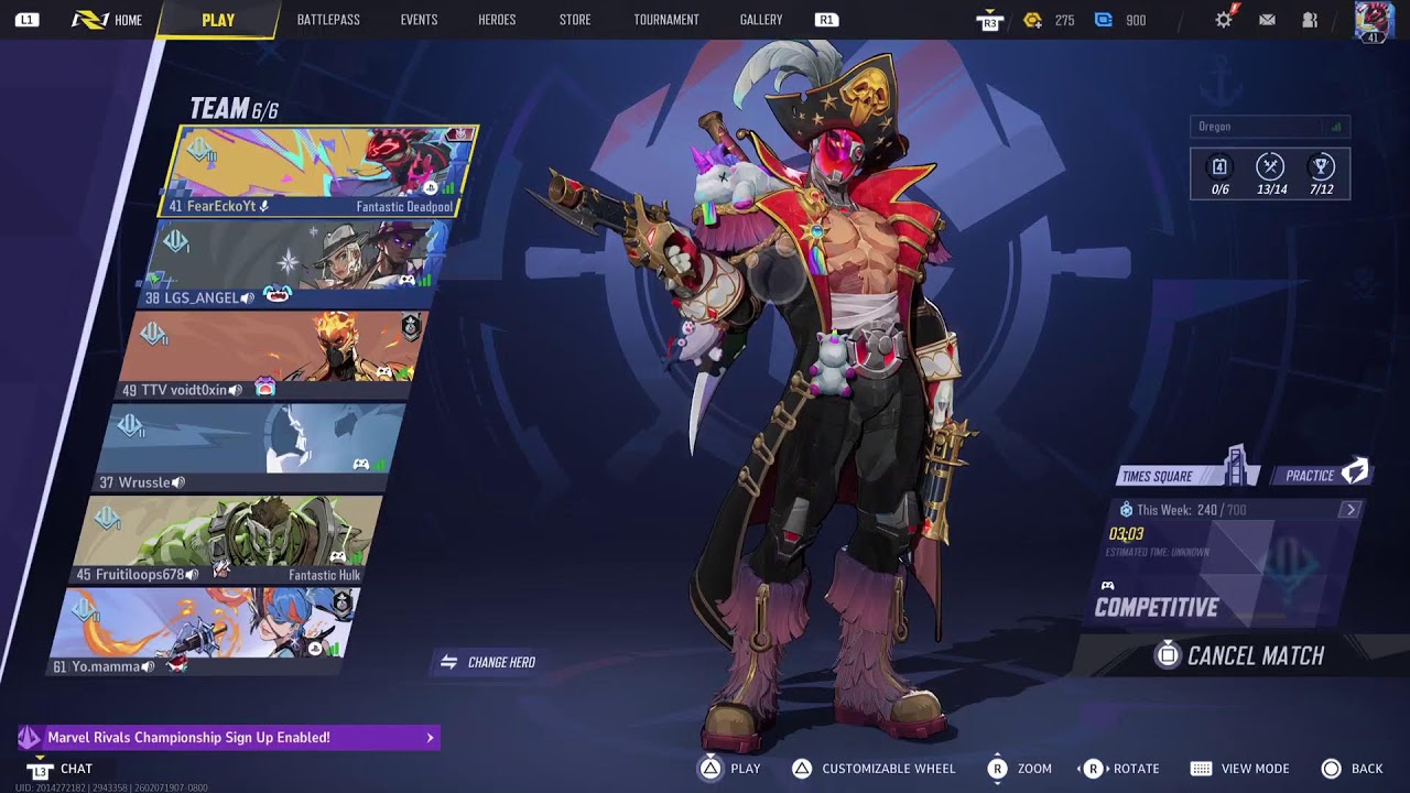 Marvel Rivals New Season Rank Up PS5 Live