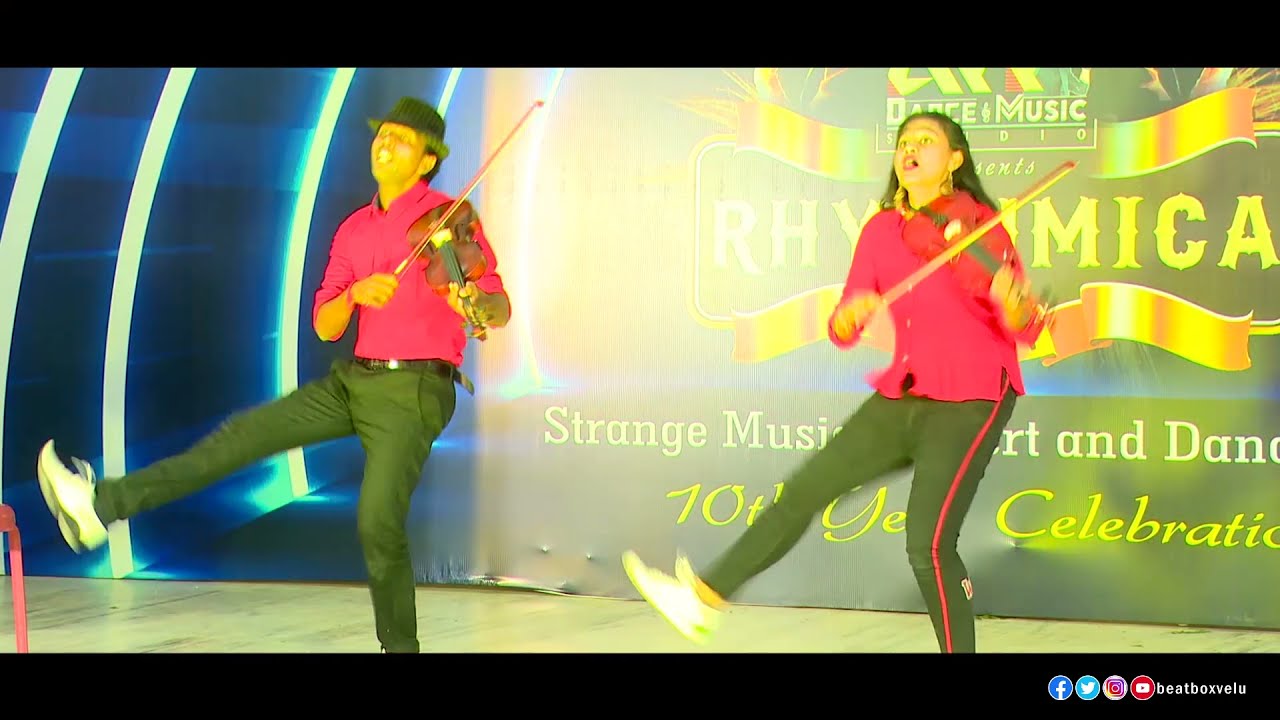 Ghungroo & Kala Kalamaga - Violin Dance | Rhythmica 2021 | Choreography - Beatbox Velu | Nazneen