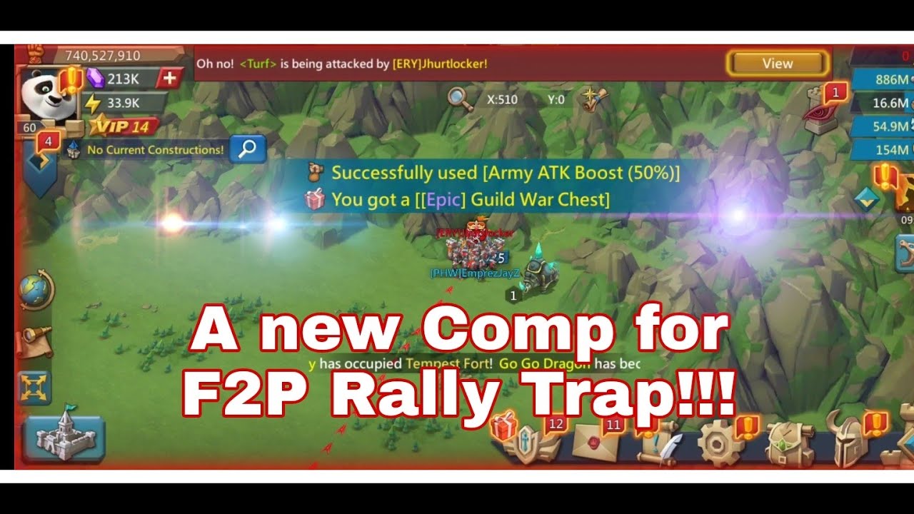 The most effective comp For F2P Rally Trap Players..#LordsMobile