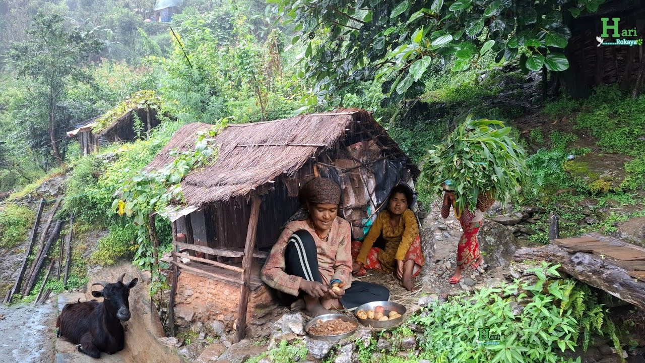 Nepal Mountain Village Life | Traditional Food & Daily Living