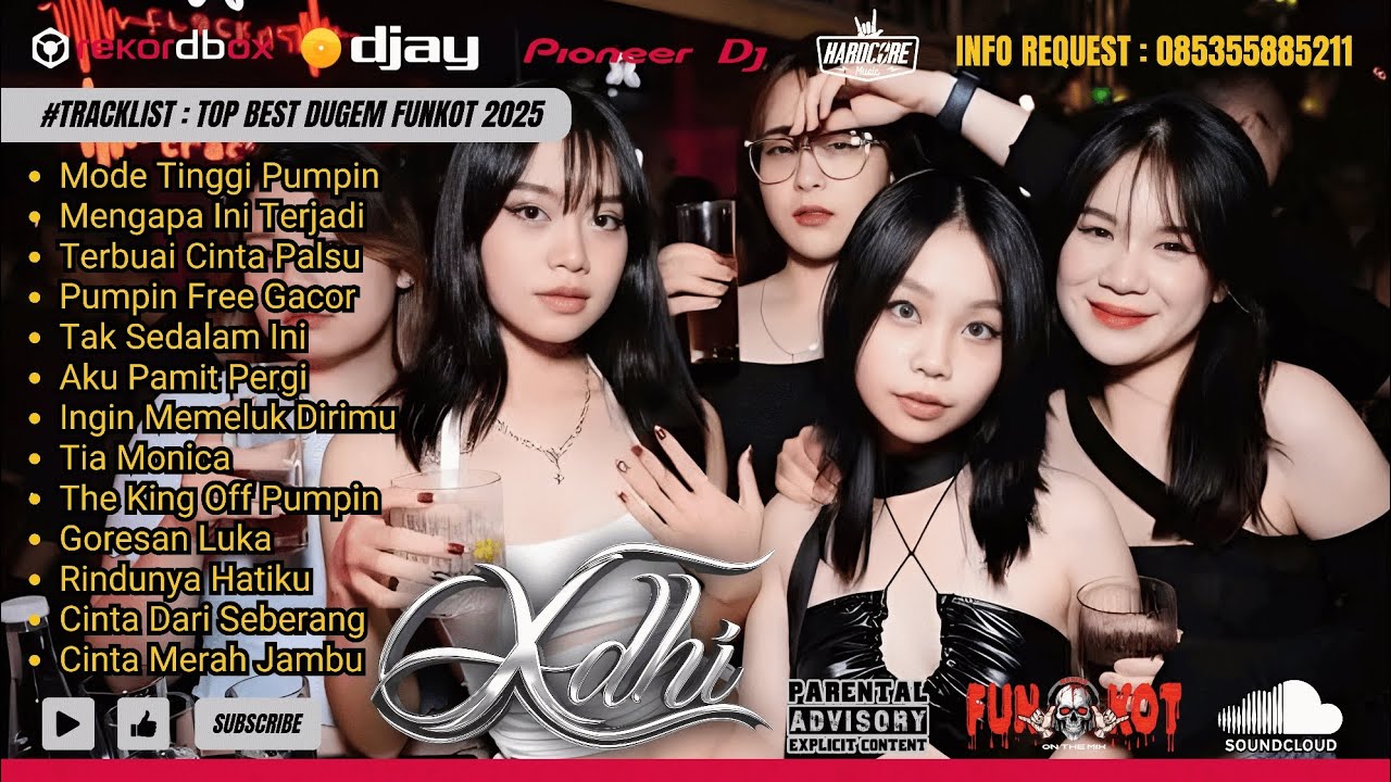 DJ XDHI - TOP BEST DUGEM FUNKOT TERBARU 2025 ⚡ FULL BASS HARDMIX ‼️
