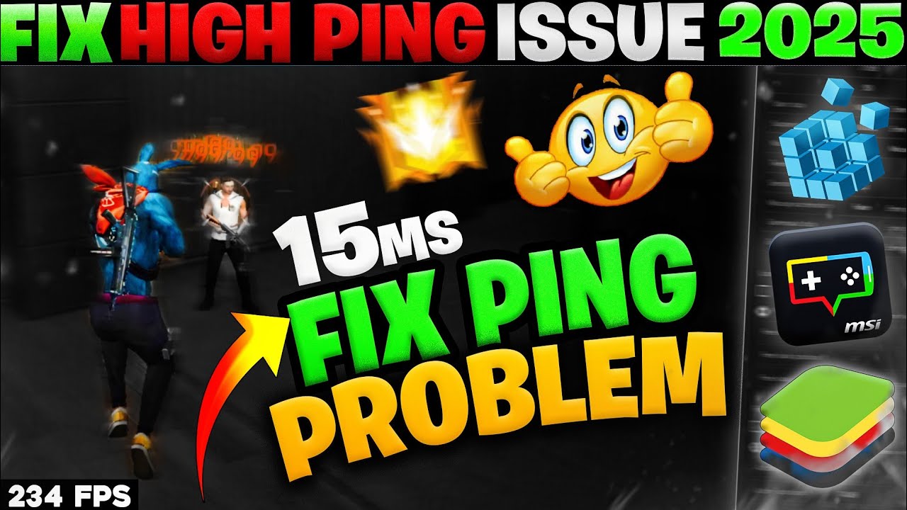 How To FIX High PING Problem In Free Fire PC | Easy Way To Fix Slow Internet Ping High Issue 2025