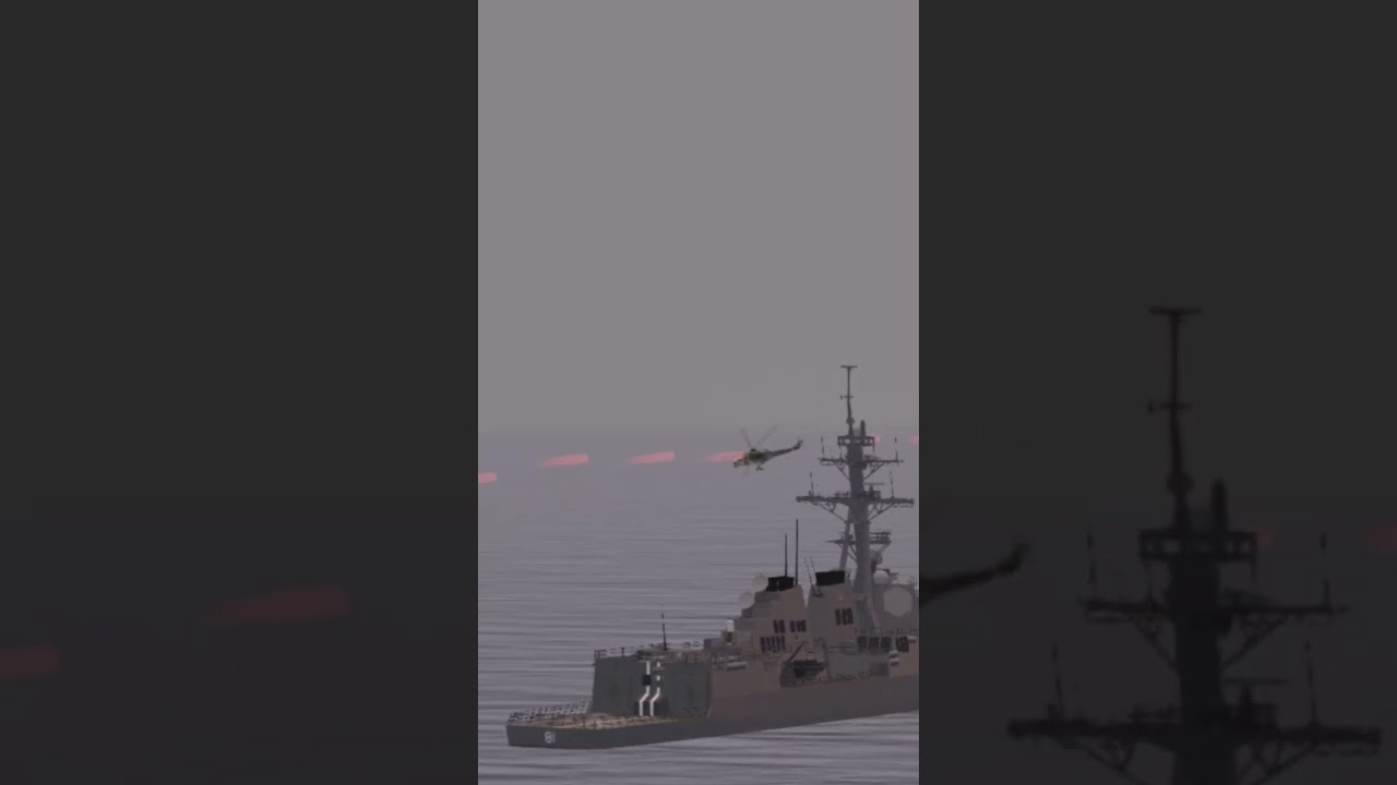 NATO Battleship Destroying Russian Mainland - Military Arma 3