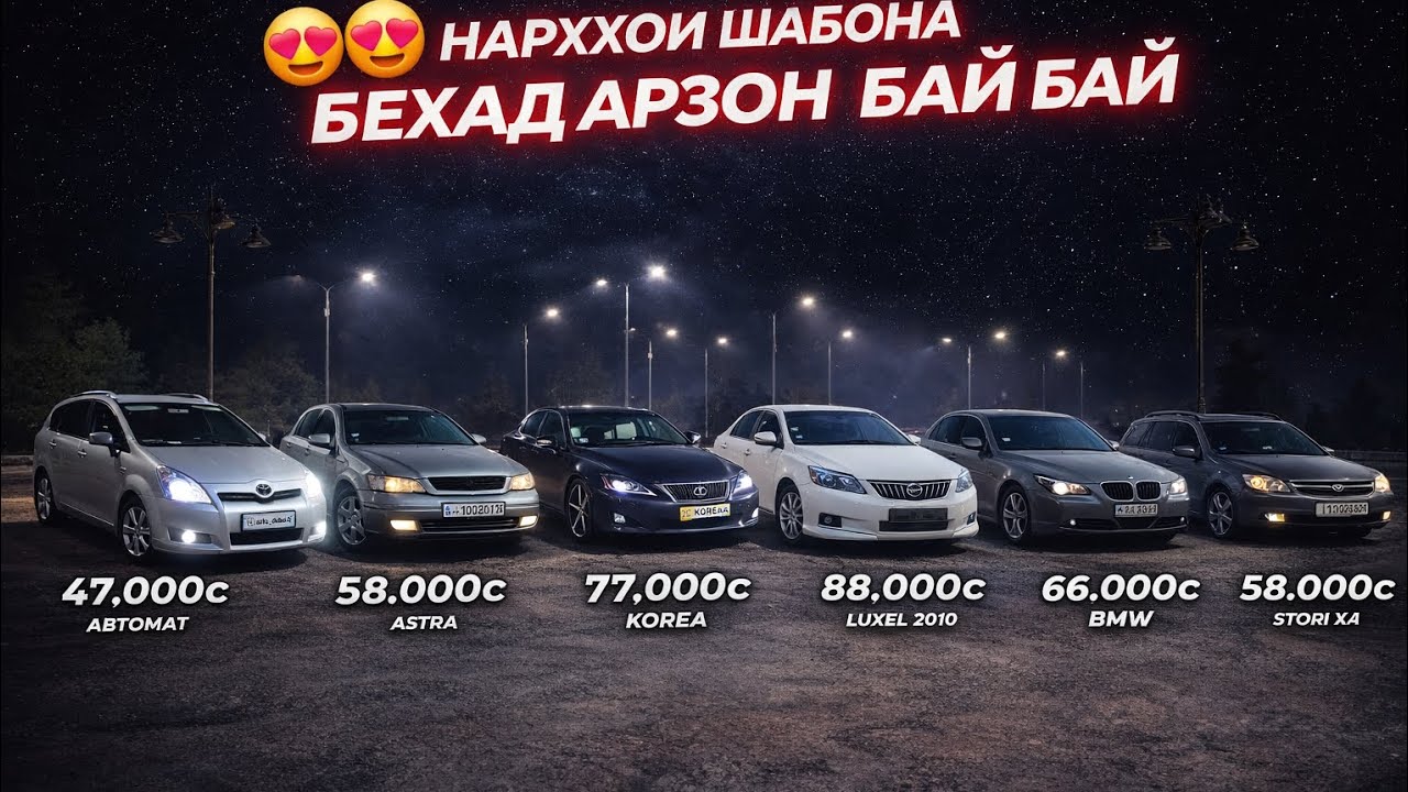 Нархои Шабона Мошинхои Шабонара Бинен Бародарчоно Арзон Ва Дастрас Хамаш