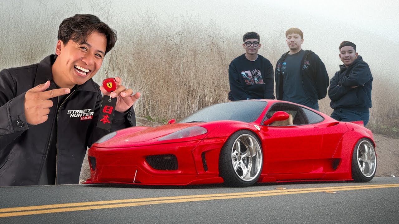 Picking up 14 Year Old and His Brothers After School in my WIDEBODY Ferrari!