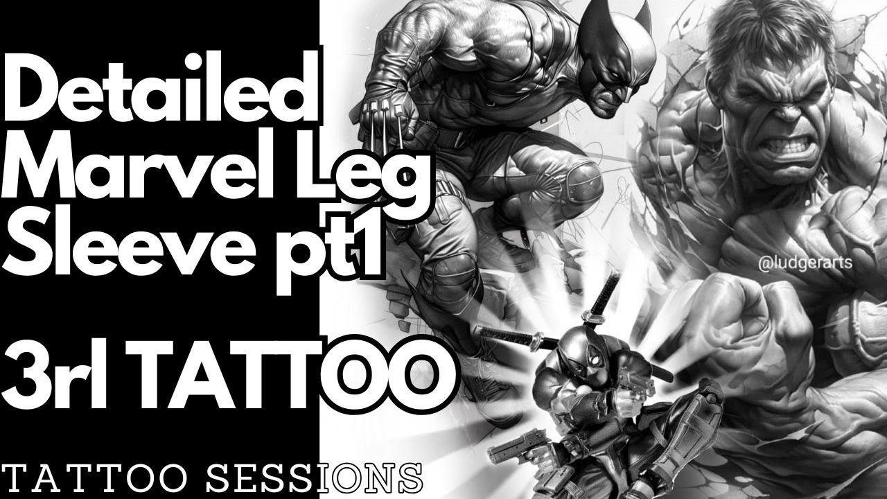 Detailed Marvel Sleeve- WOLVERINE | TATTOO SESSIONS |